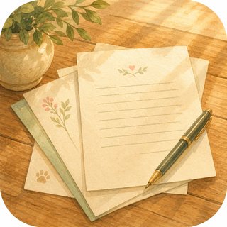 Papier listowy z piórem na drewnianym stole